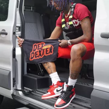 The pair of Nike Air Jordan 1 Retro High Homage To the Home of Famous Dex on his account Instagram