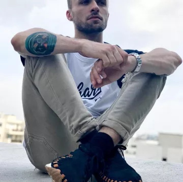 Les sneakers Nike Air Footscape Woven Chukka Prenium de Squeezie sur son compte Instagram