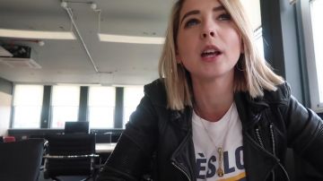 The white t-shirt After Love Zoella (Zoe Suggested) seen in his video "NIGHT ROUTINE, TOO MUCH CAKE & MARKS MISTAKE"