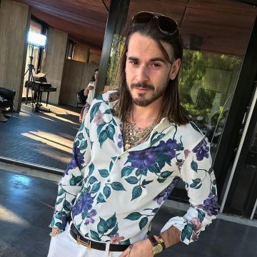 The leather belt Hermes double H scope by SCH on his account Instagram