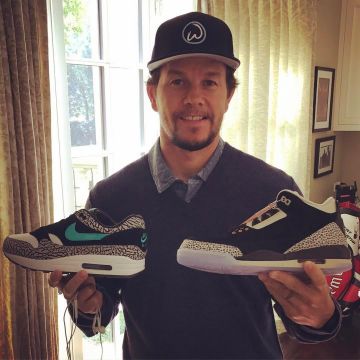 The pair of Nike Air Jordan 3 Atmos worn by Mark Wahlberg on his account Instagram