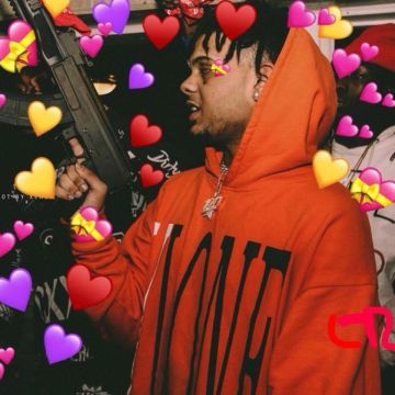 Sudadera con capucha naranja Vlone de Smokepurp en su cuenta de Instagram