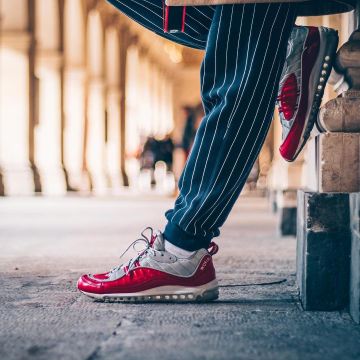 The nike air max 98 red and grey @tadsnkrs on his account instagram