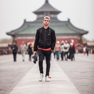 The pair of Nike The 10: Nike Air Max 90 "off white" carried by Anil B on his account Instagram