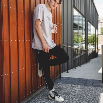 The Nike Blazer Mid Off White white on the account Instagram @harrisonnevel