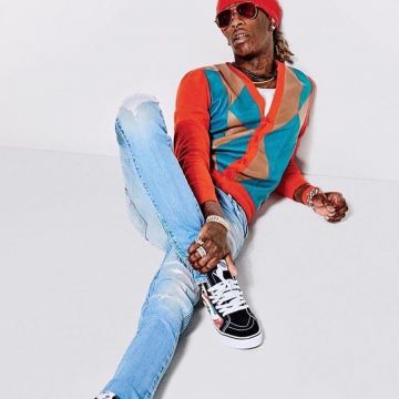 The Vans Sk8-Hi Supreme CDG Young Thug on his account Instagram