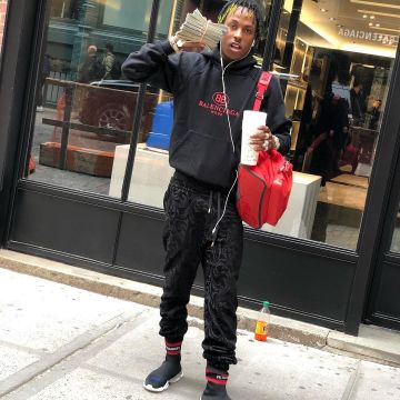 Les baskets montantes effet chaussette X Reebok vus sur le compte Instagram de Rich the Kid