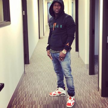The Nike AIR JORDAN RETRO 6 Gatorade Kevin Hart on his instagram