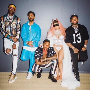 The pair of Puma Suede X Big Sean carried by Big Sean on the post Instagram of Nicki Minaj