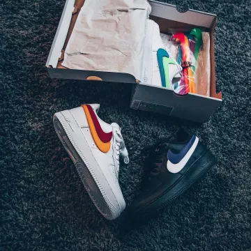 The nike air force 1 swoosh black @tadsnkrs on his account instagram