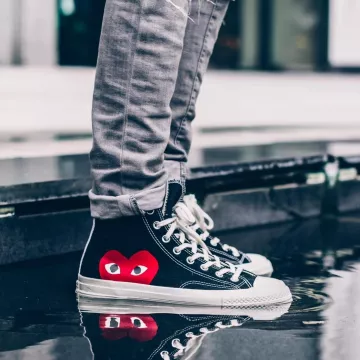 Converse x Like Boys CDG Chuck Taylor High Negro