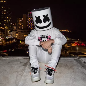 The Air force 1 Off white Marshmello on his account Instagram