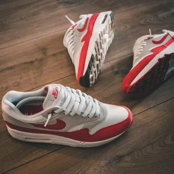 The nike air max 1 grey and red @tadsnkrs on his account instagram