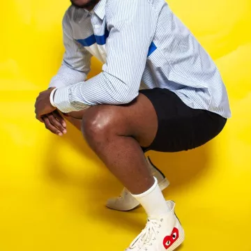 El par de cdg converse que lleva Emmanuel Mudiay en su publicación de Instagram