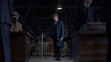 The blue mantle of Norbert Dragon (Eddie Redmayne) in Fantastic Animals