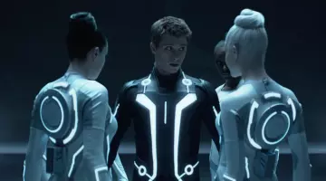 The suit of Sam Flynn (Garrett Hedlund) in Tron Legacy