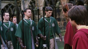 The replica of the broom Nimbus 2001 team Slytherin Quidditch in Harry Potter and the chamber of secrets