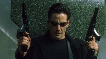 The sunglasses of Neo (Keanu Reeves) in the Matrix trilogy