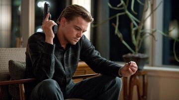 The spinning top, Cobb (Leonardo DiCaprio) in Inception