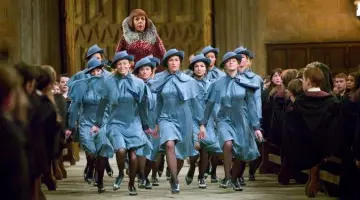 The dress of Fleur Delacour (Clemence Poesy) in Harry Potter and the goblet of fire