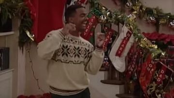El suéter navideño Ralph Lauren de Carlton en The Prince of Bel-Air