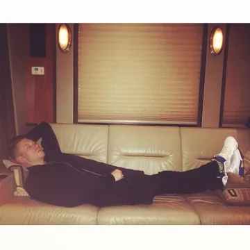 Sneakers Nike Air Jordan 5 Retro Laney of Macklemore on his account Instagram