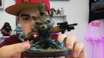 figurine rocket and groot marvel Q-fig