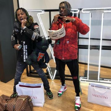 The Adidas Twinstrike green and pink Famous Dex on his account Instagram