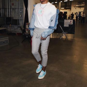 La paire de Converse ONE STAR GOLF OX "GOLF LE FLEUR"  que porte Russell Westbrook sur son compte Instagram