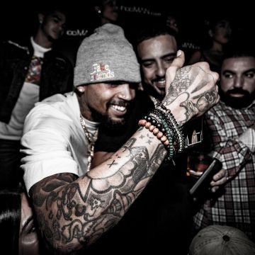 The bonnet kith worn by Chris Brown on the post Instagram of Ohellyeahcmb