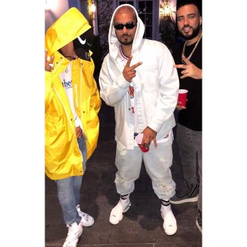 The pair of Nike air force one x supreme x nba worn by Chris Brown on the post Instagram of Ohellyeahcmb