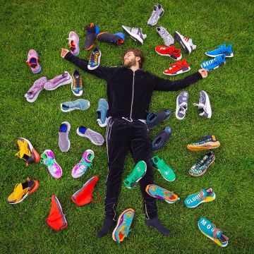 El par de Adidas Dame Bape "GREEN CAMO" que Zedd lleva en su publicación de Instagram