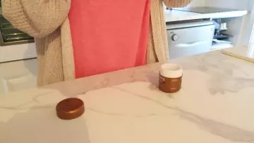 The Self-tanning Oenobiol of EnjoyPhoenix in her video Spring morning routine, 2016