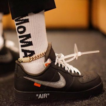 The nike airforce 1 off white x moma black Fabolous on his account Instagram