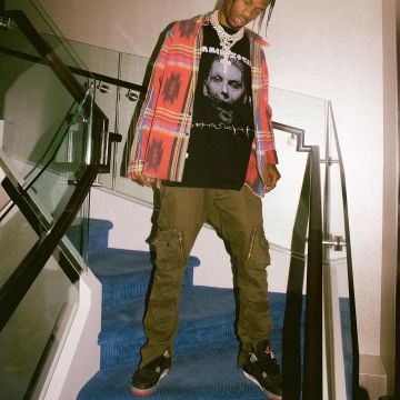 The pair of Nike Air Jordan IV Retro Bred Travis Scott on a post-Instagram