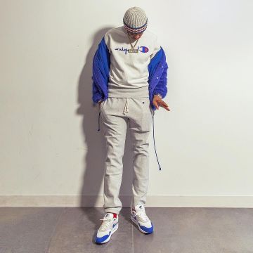 The Nike Air Max 1 white blue of Fabolous on his account Instagram