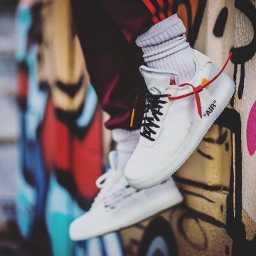 Nike x Off White Air Force 1 Low The 10 Ten worn by leaurizze_ and shot by labulledair and then posted on his account instagram