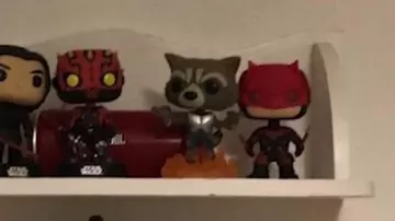 Figura de Rocket Racoon Pop con su jetpack