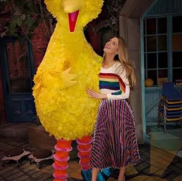 La Jupe Mi longue Plissée  Gucci de Blake Lively sur son compte Instagram