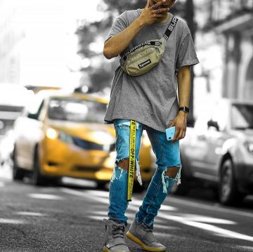 El Yeezy 750 gris que lleva el influencer Elvis en su instagram