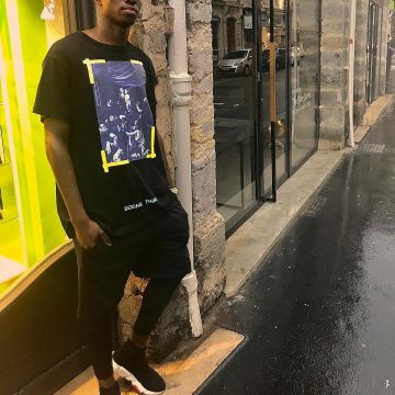 Zapatillas negras Balenciaga Speed Trainer de Timothy Weah en Instagram