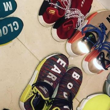 the pair of adidas human race carried by chief keef on his post instagram