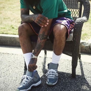 les sneakers jordan 11 cool gery portées par stalley sur son post instagram