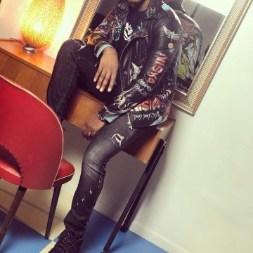 The pair of Nike Air More Uptempo "Black Reflective" Niska on his account Instagram