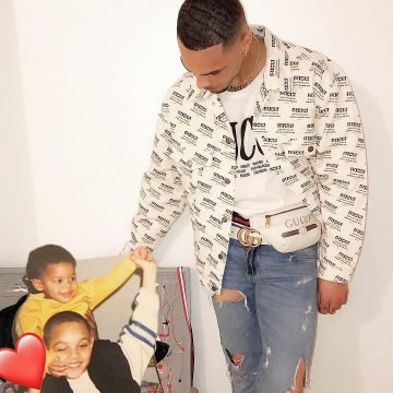 The bag belt in printed leather, Gucci that door Layvin Kurzawa on his post Instagram