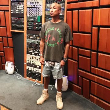 The pair of Boots brown Timberland wears Pharrell Williams on his post Instagram