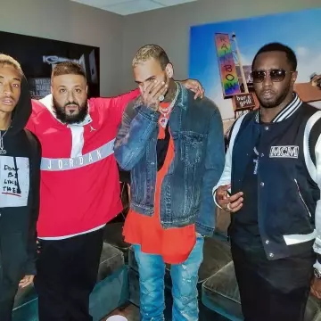 Jean jacket black Balenciaga Chris Brown on Instagram
