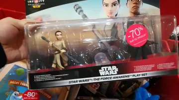 The Star Wars The Force Awakens Play Set by Disney Infinity in the YouTube video I change CITY to search for COMICS ! chain of Geek