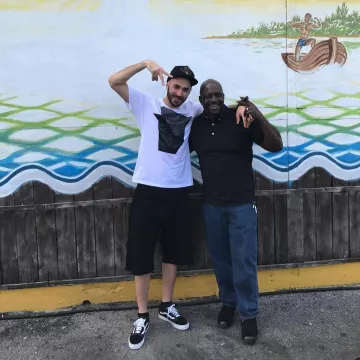 Sneakers Old Skool black Karim Benzema on his account Instagram