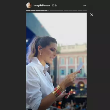 Bracelet cuff embroidered Laury Thilleman in his storie Instagram